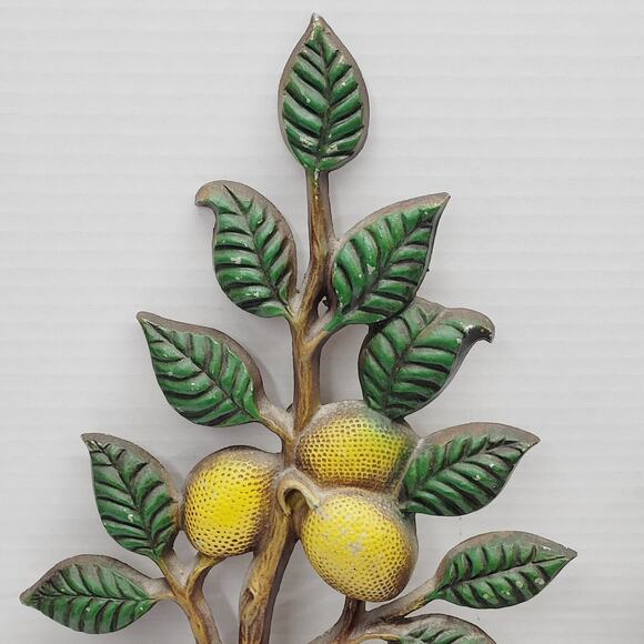 Vintage Sexton USA Cast Aluminum Potted Lemon and Orange Trees Wall Decor READ - Picture 3 of 12